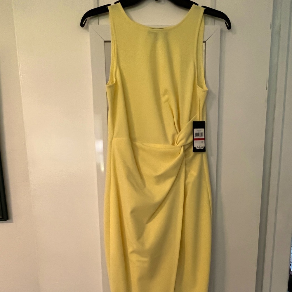 NWT GUESS pale yellow midi dress. Perfect for summer events.